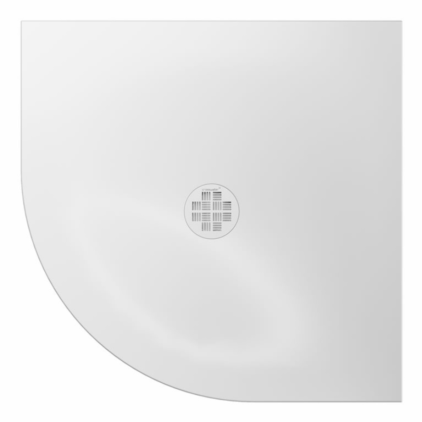 Cutout image of Crosswater Creo 800mm Quadrant Dolomite Shower Tray